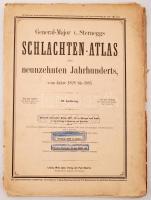 Schlachten-Atlas des neunzehnten Jahrhunderts, vom Jahre 1828 bis 1885. Der Feldzug 1859 in Italien. Leipzig, Wien, Iglau, Paul Bäuerle. Papírkötés, viseltes állapotban / paperback, damaged condition