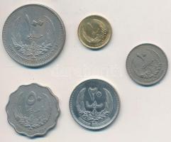 Líbia 1965. 1m sárgaréz + 10m Cu-Ni + 20m Cu-Ni + 50m Cu-Ni + 100m Cu-Ni T:2
Libya 1965. 1 Millieme...