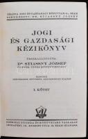 dr. Stiassny József: Jogi és gazdasági kézikönyv I.-II.. Bp.,  é.n. Székely nyomda. Aranyozott egész...