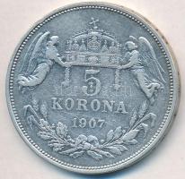 1907KB 5K Ag "Ferenc József" T:2-,3 karc, kis ph.