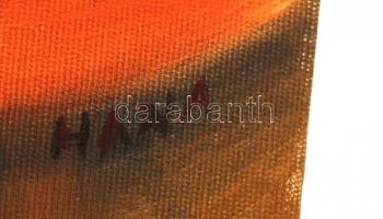 Hana jelzéssel: Női cipő. Olaj, vászon-karton, 45×35 cm