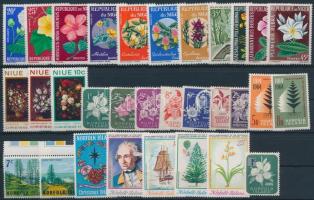 Flowers 1958-1975 8 sets + 18 individual values + 1 block of 4 Virág motívum 1958-1975 8 klf sor + 1...