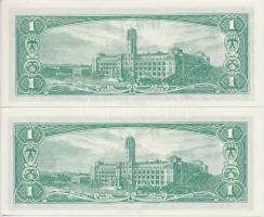 Tajvan 1961. 1Y (2x) sorszámkövetők T:I
Taiwan 1961. 1 Yuan (2x) sequential serials C:UNC