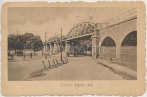 Budapest IV. Újpest, Vasúti híd, kiadja Friedmann Lipót (EK)
