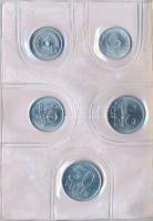 1979. 2f-10Ft 9db klf érmés forgalmi sor fehér műbőr tokban tanúsítvánnyal T:1