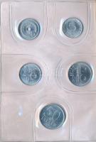 1979. 2f-10Ft 9db klf érmés forgalmi sor fehér műbőr tokban tanúsítvánnyal T:1