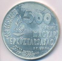 1984. 500Ft Ag "Los Angeles-i Nyári Olimpia" eredeti, enyhén sérült tokban, tanúsítvánnyal...