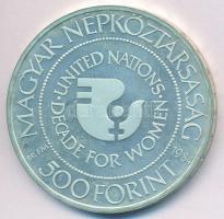 1984. 500Ft Ag "Nők évtizede" eredeti tokban, tanúsítvánnyal T:PP