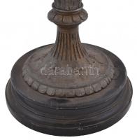 R. Ditmar Wien petróleum lámpatest, fém, jelzett, alabástrom talapzaton, m:25 cm