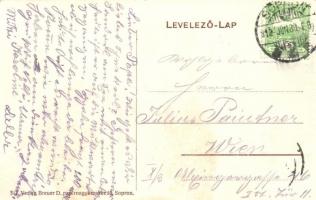 Sopron, Győri vasúti pályaudvar, villamos, kiadja Breuer D. (fl)