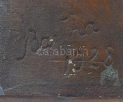 Bartha jelzéssel: Vázsonyi Vilmos. Bronzírózott gipsz, m:26 cm