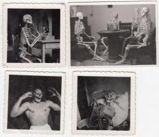 Lopott lelkek-variációk csontvázakra, 4 db fotó, 6x6 és 6x9 cm