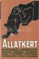 Budapest Székesfővárosi Állatkert reklám / Budapest zoo advertisement, art postcard