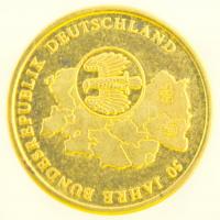 Németország 2001. "Búcsú a márkától, Euró üdvözlete" Au emlékérem sorszámozott tanúsítvánn...