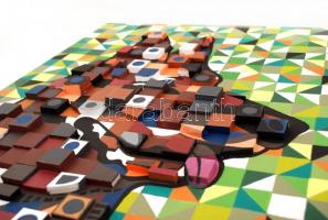 Sugár Gábor (1976- ): Németjuhász, vegyes technika, vászon, jelzett, 70×49,5 cm