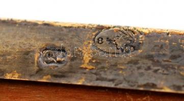 19. sz., Megváltó Krisztus, antik orosz ikon, festett fa, aranyozott ezüst okládban, ezüstjellel, 22...