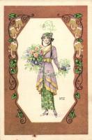 Floral art postcard B.K.W.I. 134-4 s: August Patek (EK)