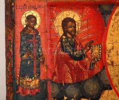 Jelzés nélkül: Szent Miklós, antik orosz ikon, tojástempera, fatábla, sérült, 32×27,5 cm


19th c...