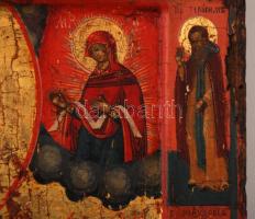 Jelzés nélkül: Szent Miklós, antik orosz ikon, tojástempera, fatábla, sérült, 32×27,5 cm


19th c...