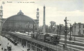 Antwerpen, Anvers; Le Hall de la gare centrale / central railway station hall, trains (Rb)