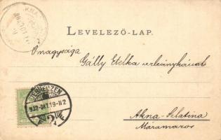 Debrecen, Piac utca, lovaskocsi, kiadja Pongrácz Géza, Kiss Ferencz eredeti fényképe után (EK)