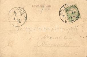 Kolozsvár, Kossuth Lajos utca, Evangélikus templom, Központi szálloda, Pap Ernő és Medgyesy üzlete /...