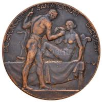 Vincze Pál (1907-1994) DN "Dr. Grünwald Sanatorium Budapest" Br emlékérem (45mm) T:2-,3 Hungary ND "Grünwald Sanatorium Budapest" Br commemorative medallion. Sign.: Pál Vincze (45mm) C:VF,F HPII 2992.