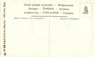 Lady, Art Nouveau, Emb. textile card