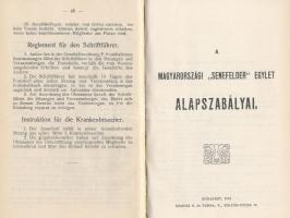 1905 A Magyarországi "Senefelder" Egylet igazolványa és alapszabálya, magyar ill., német n...