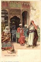 Cairo, Caire; Arabian cafe, M. Lichterstern 6125. litho s: Franke