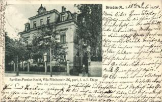 Dresden, Familien Pension Hecht, Villa Pillnitzerstrasse 80.
