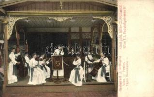 Vienna, Wien I. Restaurant J. Prohaska, Täglich Damenkapelle / restaurant, interior, Daily Ladies Orchestra