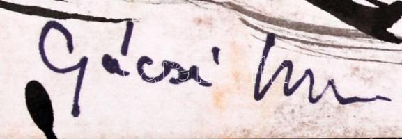 Gácsi jelzéssel: Színpadi jelenet. Tus, papír, 29×41 cm