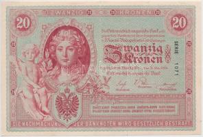 1900. 20K T:III szép papír, kis kézi vágás nyom
Hungary 1900. 20 Korona C:F nice paper, small cut m...