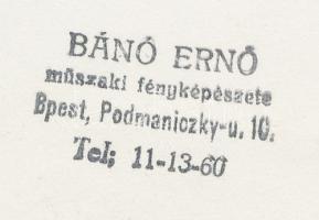 cca 1960 Balzac u. 35. (volt Légrády K. u.) Bánó Ernő fotó, jelzett, 24x17cm