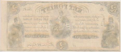 1852. 2Ft "Kossuth bankó" "C" kitöltetlen, jobb ívszéllel T:I,I- 
Hungary 1852....