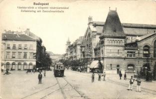 Budapest IX. Vámház körút, központi vásárcsarnok, villamos (Rb)