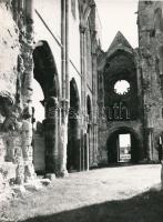 Heltay Fotó: A zsámbéki templom romjai, 3 db fotó, 17x12 és 23x18 cm