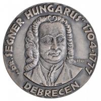 Renner Kálmán (1927-1994) DN &quot; &#039;Dr. Segner Hungarius&#039; 1704-1777 Debrecen&quot; ezüstözött Br emlékérem (115mm) T:2 Hungary ND &quot;&#039;Segner Hungariaus, Dr.&#039; 1704-1777 Debrecen&quot; silver plated Br commemorative medallion. Sign.: Kálmán Renner (115mm) C:XF