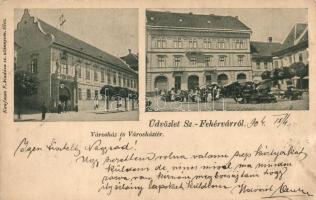 Székesfehérvár, Városház és Városháztér, Kaufman F. kiadása (EB)