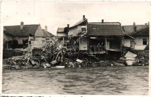 1941 Kolozsvár, Cluj; árvíz, beszámoló a hátoldalon / flood, report on the backside, photo (EK)