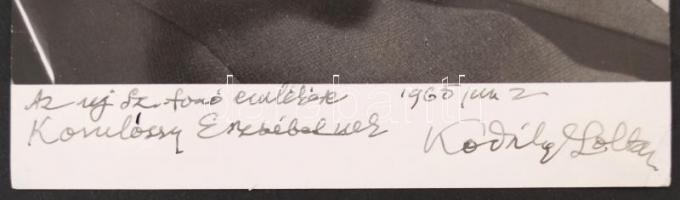 Kodály Zoltán (1882-1967) Komlóssy Erzsébet opera-énekesnőnek az Új Székely-fonó emlékére dedikált f...