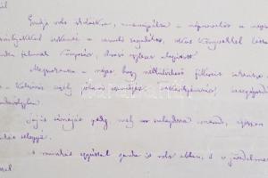Jókai Mór (1825-1904) kézirata. Részlet a Fekete gyémántok c. regényből. Ki hogyan gyászol. Három, l...