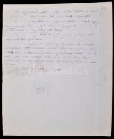 Jókai Mór (1825-1904) kézirata. Részlet a Fekete gyémántok c. regényből. Ki hogyan gyászol. Három, l...