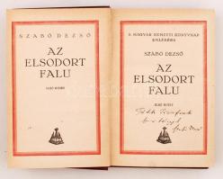Szabó Dezső Az elsodort falu. Regény három kötetben. I-III.  kötet. Dedikált! 
(Bp.), (1926). Geniu...