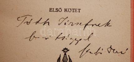 Szabó Dezső Az elsodort falu. Regény három kötetben. I-III.  kötet. Dedikált! 
(Bp.), (1926). Geniu...