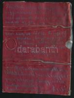 1908 Fémből hajtogatott magánlevél, 6x8cm