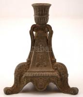 Antik spiáter gyertyatartó, m:16 cm