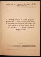 1942. A Budapesti Szállodások és Vendéglősök Ipartestületének kiadványa az árszabályozással kapcsola...