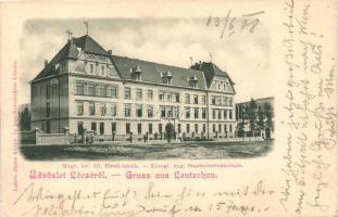 Lőcse, Leutschau, Levoca; Magy. kir. állami főreáliskola, kiadja Latzin János / school (EK)